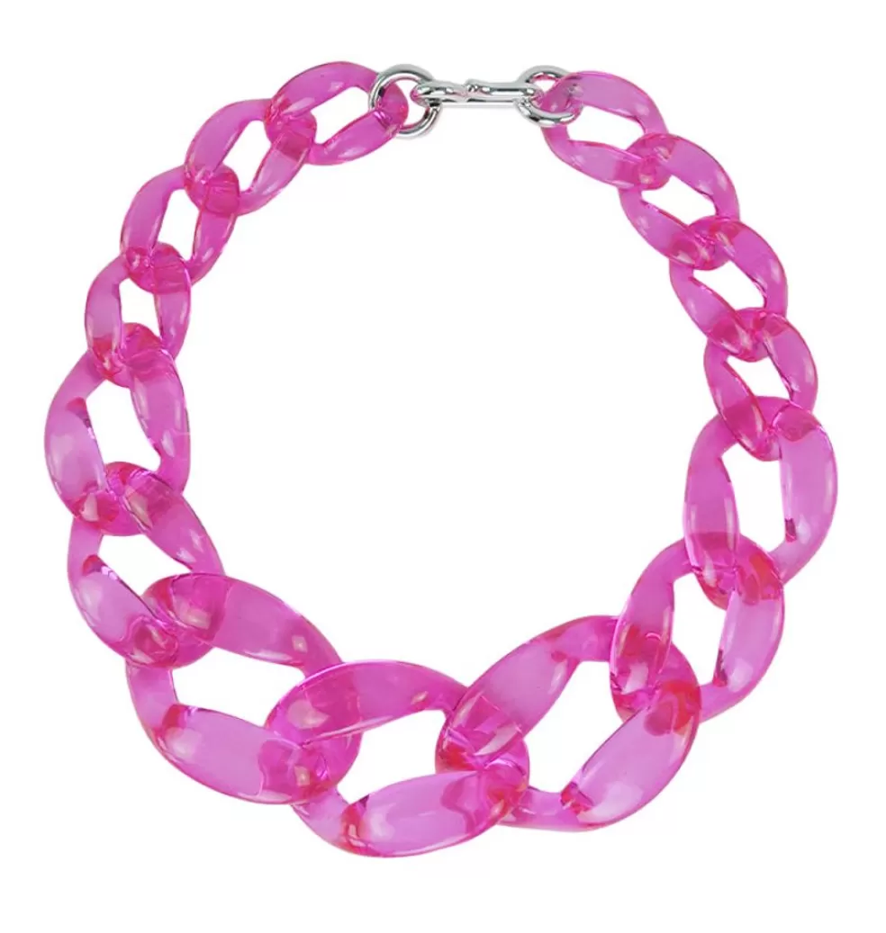 Halsband*WOS UP Big Chain Necklace Pink