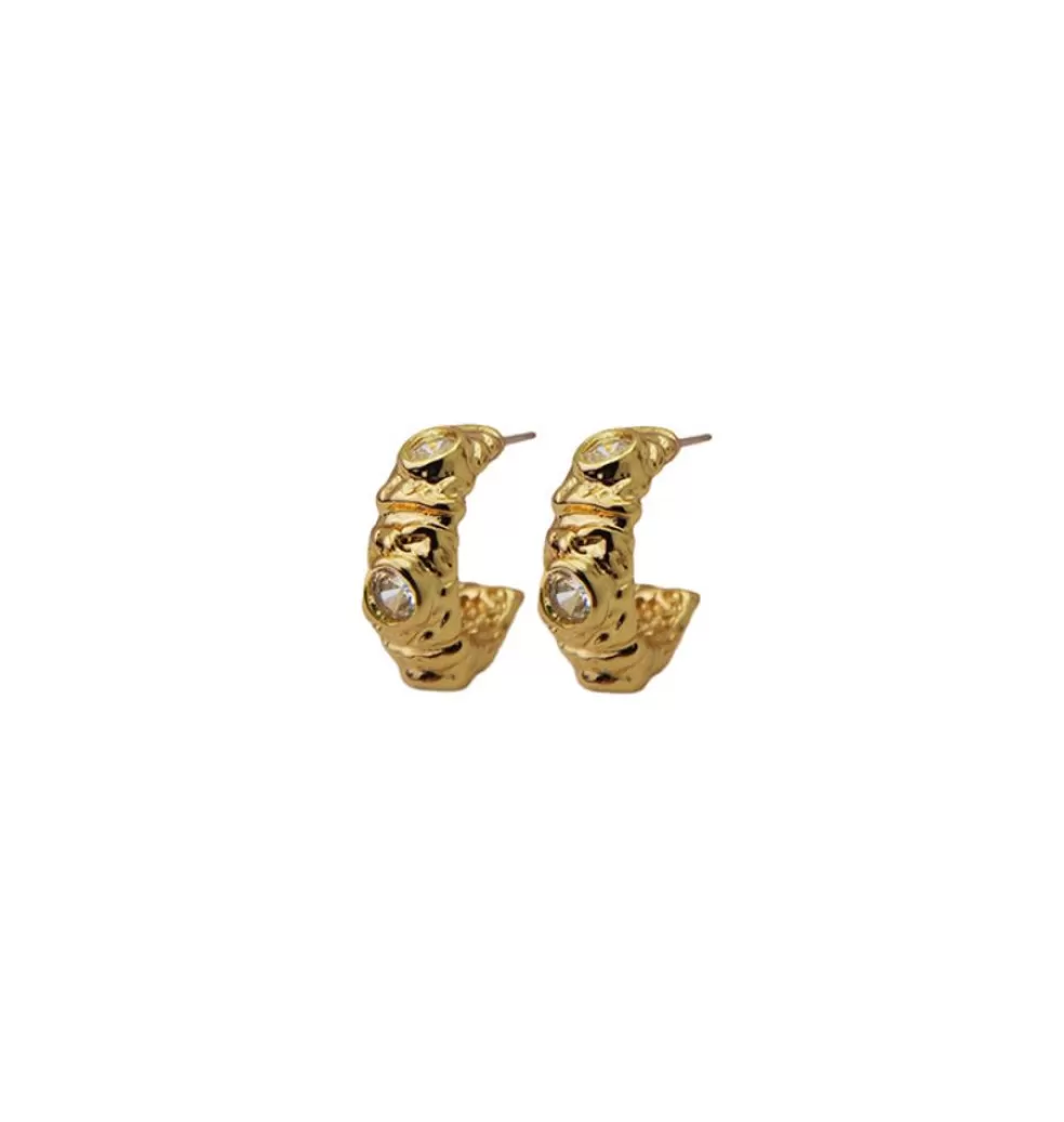 Örhängen*WOS UP Donna Clear Earrings Gold