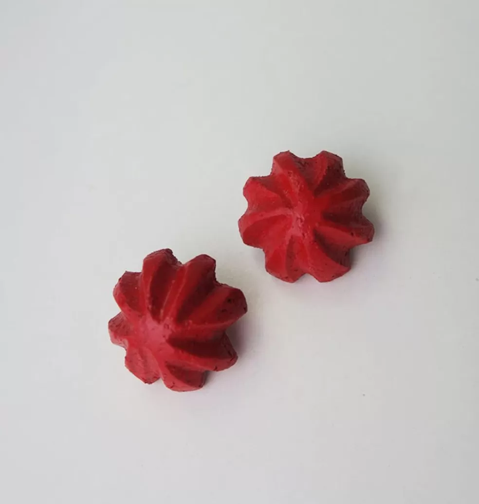 Örhängen*Louise Bankander Floating Flower Earring Red