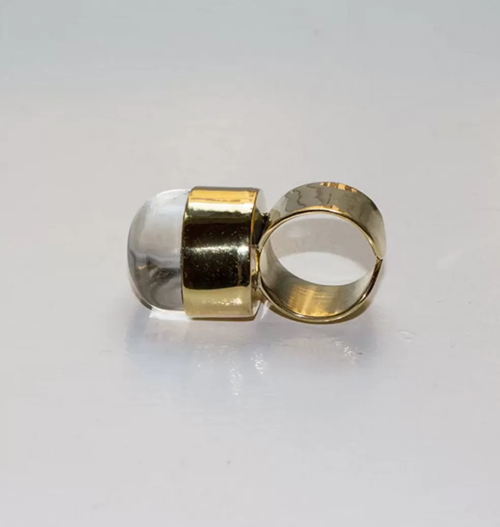 Ringar*Bedazzled Grogg Ring Brass Skinny