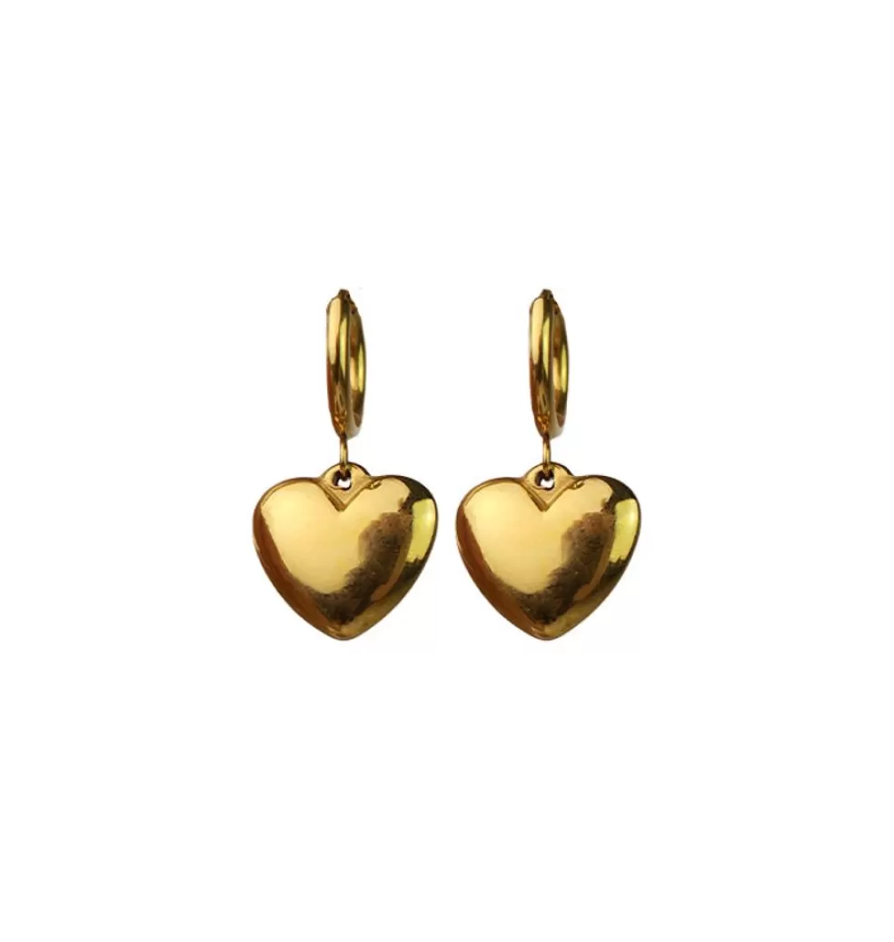 Örhängen*WOS UP Heart Drop Earrings Gold