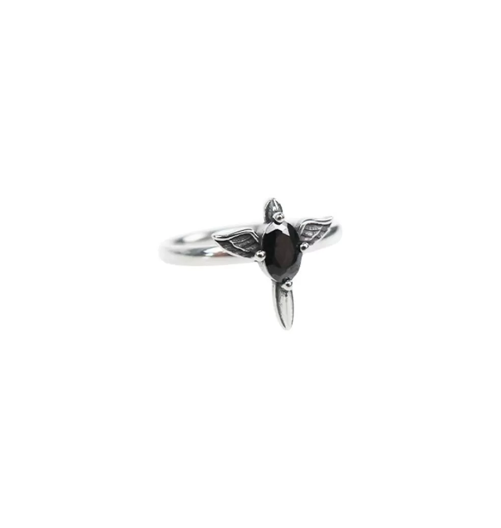 Ringar*WOS UP Kai Angel Ring Black