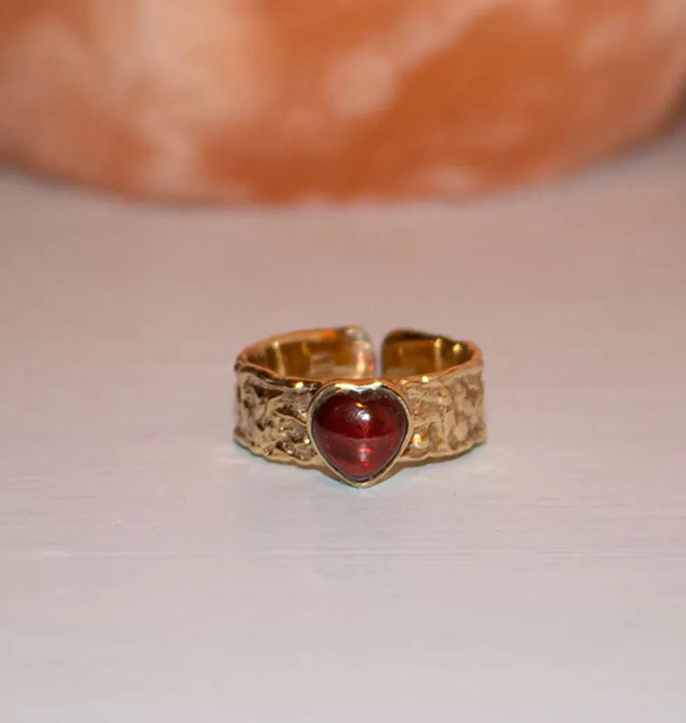 Ringar*Bedazzled Mini Rio Garnet Brass