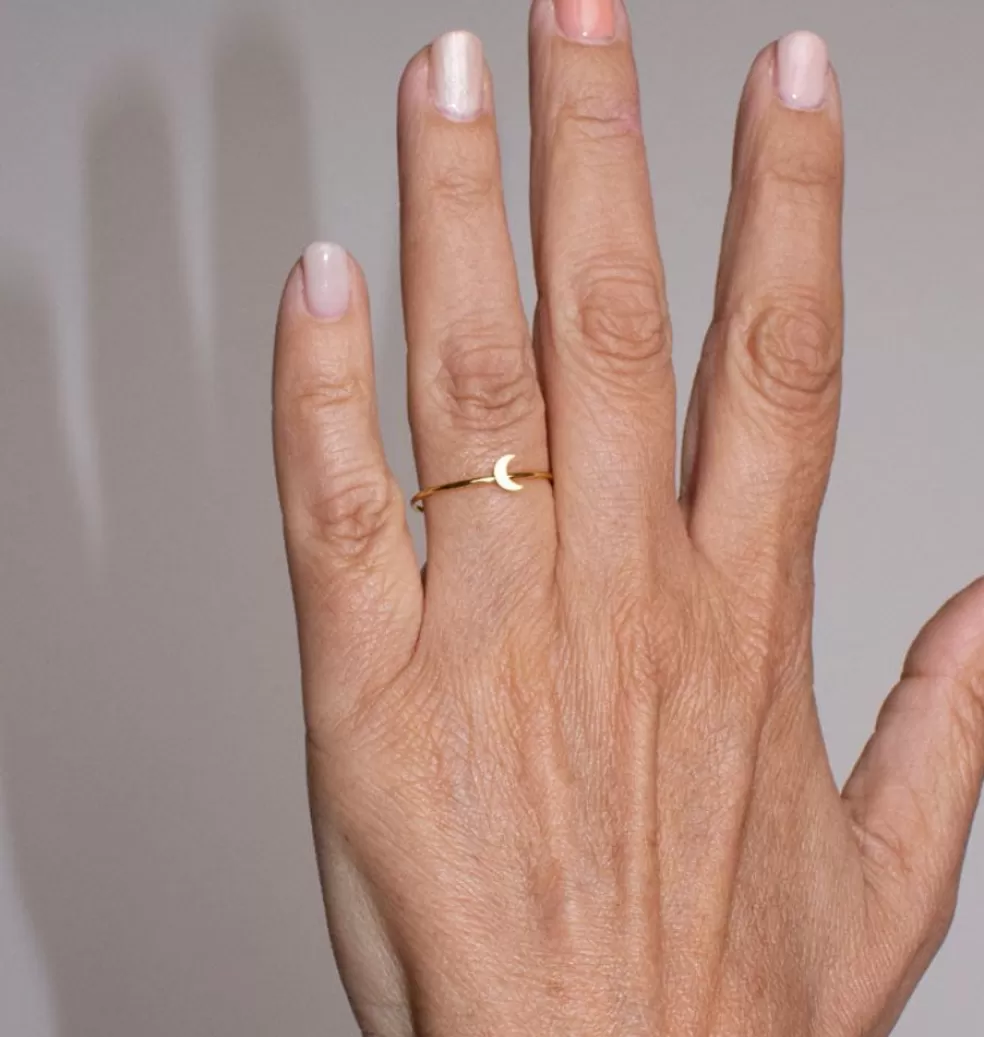 Ringar*WOS Moon Ring Guld