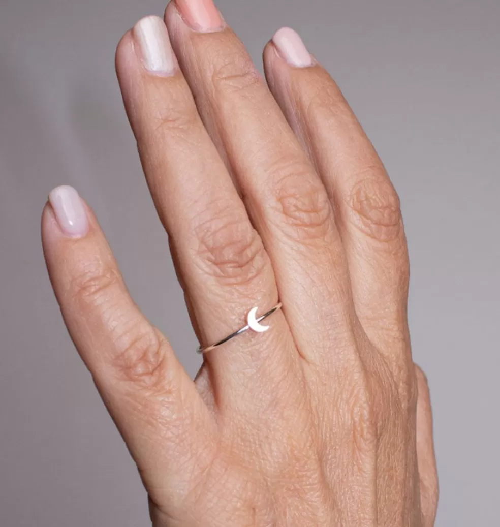 Ringar*WOS Moon Ring Silver