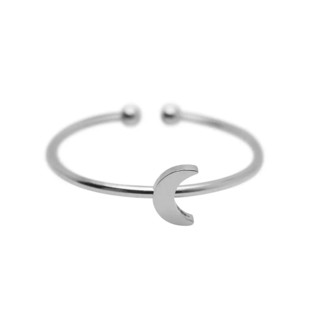 Ringar*WOS Moon Ring Silver