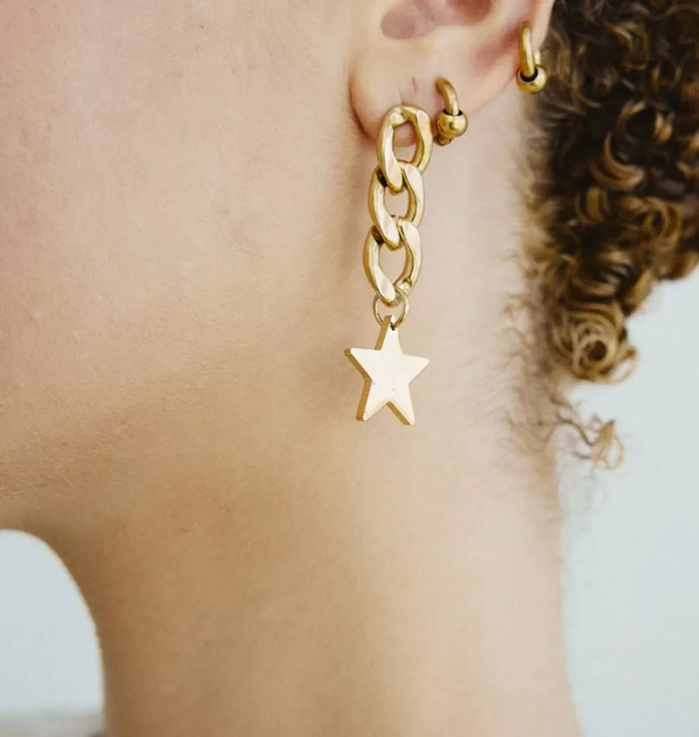 Örhängen*WOS UP Star Drop Earrings Gold