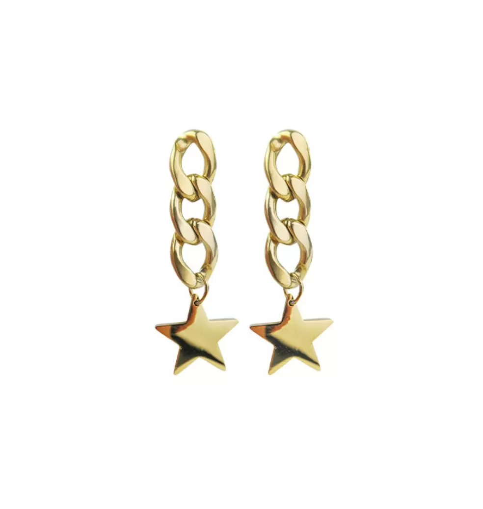 Örhängen*WOS UP Star Drop Earrings Gold